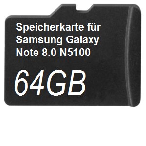 64GB Speicherkarte für Samsung Galaxy Note 8.0 N5100 von DSP Memory