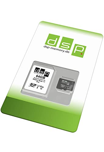 64GB microSDXC Speicherkarte (A1, V30, U3) für Redmi Note 11 Pro von DSP Memory