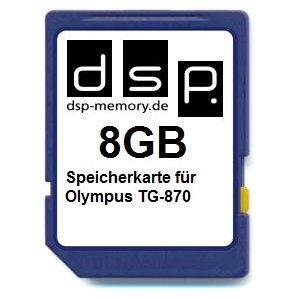 8GB Speicherkarte für Olympus TG-870 von DSP Memory