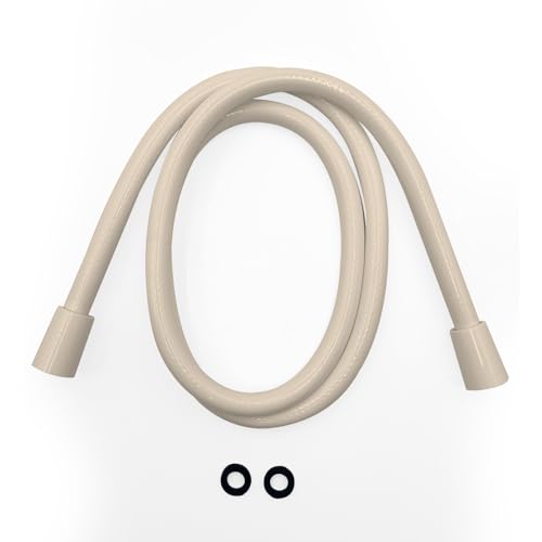 Ersatz-Brauseschlauch für Wohnmobil, 2 m, trinksicher, flexibel und knickfrei, strapazierfähig, PVC, bleifrei, Beige von DSRTLP