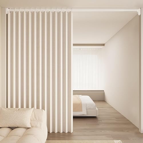 DSSHENGDS Anpassbar Badezimmer aus wasserdicht beschwerer duschvorhang,faltbar Vorhang dusche,für Badewanne Bad Schlafzimmer-Beige- 150x220cm von DSSHENGDS