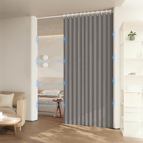 DSSHENGDS Anpassbar Badezimmer aus wasserdicht beschwerer duschvorhang,faltbar Vorhang dusche,für Badewanne Bad Schlafzimmer-Gray- 100x200cm von DSSHENGDS