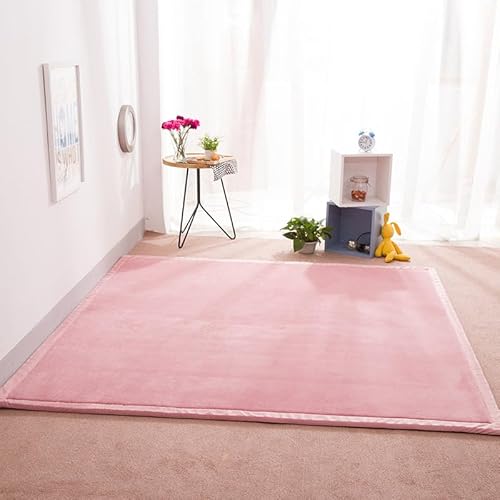 DSSHENGDS Küche Schlafzimmern Schlafsaal, Teppich, Extra Weich Dick Korallensamt-Teppich Groß Krabbelmatte mit Rutschfester Unterseite einfarbige 2cm-D- 80 * 200cm von DSSHENGDS