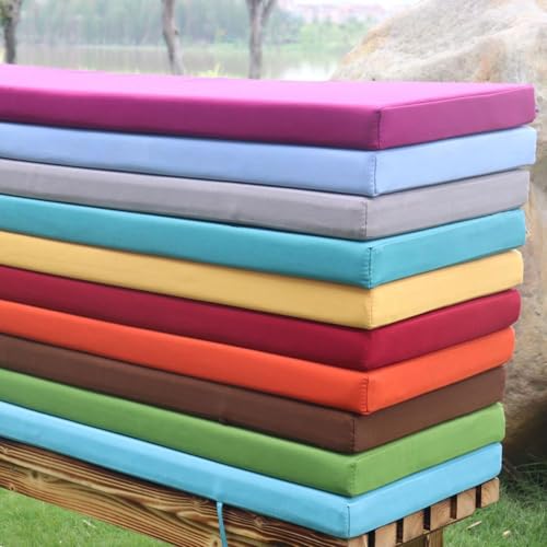 DSSHENGDS Wasserfestes Bankkissen Bankauflage Outdoor Sitzkissen Bank,Bankkissen Mit Reißverschluss Abnehmbarem Bezug, Gartenmöbel, Terrasse, Innenbereich- Khaki- 160 * 35 * 8cm von DSSHENGDS