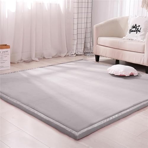 DSSHENGDS Wohnzimmer Schlafzimmer Küche rutschfeste Kinderteppich Spielteppich Korallen-Samt Krabbelmatte,große Yoga,Gymnastik Teppich 2cm-D- 100 * 200cm von DSSHENGDS
