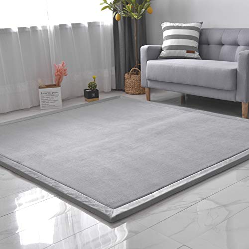 DSSHENGDS Wohnzimmer Schlafzimmer Küche rutschfeste Kinderteppich Spielteppich Korallen-Samt Krabbelmatte,große Yoga,Gymnastik Teppich 2cm-I- 100 * 220cm von DSSHENGDS