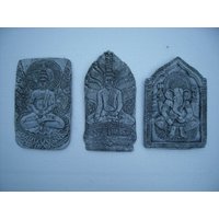 3-Er Set Buddha/Ganesha Wandrelief Steinguss Frostfest Wetterfest Garten 3-Er Set Buddha/Ganesha Wandrelief Steinguss Frostfest Wetterfest Garten von DSSteinfigurenshop