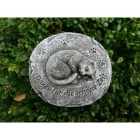 Grabschmuck | Platte Katze "Danke Für Die Schöne Zeit" Frostfest Tiergrab Grabschmuck | Platte Katze "Danke Für Die Schöne Zeit" Frostfest Tiergrab von DSSteinfigurenshop