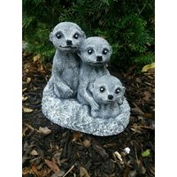 Steinfigur 3-Er Familie Erdmännchen Im Hügel Steinguss Frostfest Garten Deko Steinfigur 3-Er Familie Erdmännchen Im Hügel Steinguss Frostfest Garten Deko von DSSteinfigurenshop