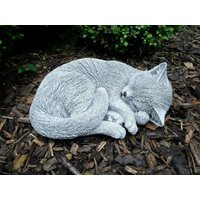 Steinfigur Große Eingerollte Katze Frostfest Steinguss Garten Deko Steinfigur Große Eingerollte Katze Frostfest Steinguss Garten Deko von DSSteinfigurenshop