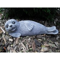 Steinfigur Große Natürliche Robbe | 30cm Frostfest Steinguss Wetterfest Garten Steinfigur Große Natürliche Robbe | 30cm Frostfest Steinguss Wetterfest Garten von DSSteinfigurenshop