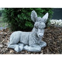 Steinfigur Großer Esel Liegend Frostfest Wetterfest Steinguss Garten Deko Steinfigur Großer Esel Liegend Frostfest Wetterfest Steinguss Garten Deko von DSSteinfigurenshop