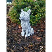 Steinfigur Großer Fuchs Sitzend | 30 cm Steinguss Frostfest Wetterfest Garten Steinfigur Großer Fuchs Sitzend | 30 cm Steinguss Frostfest Wetterfest Garten von DSSteinfigurenshop