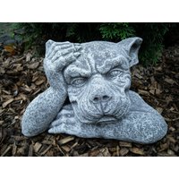 Steinfigur Großer Mauerhocker Gargoyle Frostfest Steinguss Garten Dekoration Steinfigur Großer Mauerhocker Gargoyle Frostfest Steinguss Garten Dekoration von DSSteinfigurenshop