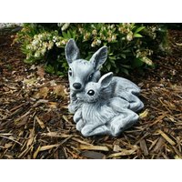 Steinfigur Reh Mit Rehkitz Liegend Frostfest Wetterfest Steinguss Garten Deko Steinfigur Reh Mit Rehkitz Liegend Frostfest Wetterfest Steinguss Garten Deko von DSSteinfigurenshop