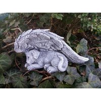 steinfigur Grabschmuck Großer Hund Am Flügel | Ich Vermisse Dich Haustier Grab steinfigur Grabschmuck Großer Hund Am Flügel | Ich Vermisse Dich Haustier Grab von DSSteinfigurenshop