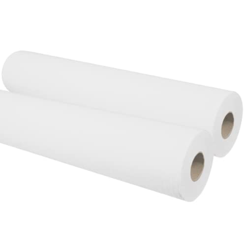 DSTOCK60 - Ärztekrepp/Hygieneunterlage – 2 Rollen – Weiß glatt – 60 x 35 cm – 135 Blatt – Pure Watte – hergestellt in Frankreich von DSTOCK60