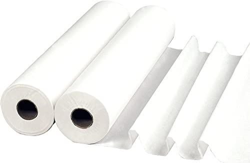 DSTOCK60 - Ärztekrepp - Hygieneunterlagen - 50 x 38 cm - 2 x 18 g - reine Watte - glatte Oberfläche - 2 Rollen - 135 Blatt von DSTOCK60