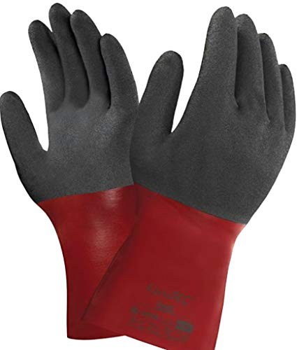 DSTOCK60 - Ansell AlphaTec 58-530 Arbeitshandschuhe, Schutz vor Chemikalien und Flüssigkeiten, Grün, Größe 10 (6 Paar) von DSTOCK60