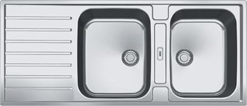 DSTOCK60 - Doppelspüle mit Abtropffläche, 1160 x 510 mm, Edelstahl, kompatibel mit FRANKE AGX6211-7612980690541 DSTOCK60 - Doppelspüle mit Abtropffläche, 1160 x 510 mm, Edelstahl, kompatibel mit FRANKE AGX6211-7612980690541 von DSTOCK60