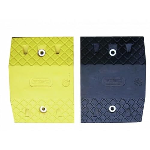 DSTOCK60 - Modulare Verlangsamung 35 x 25 x 5 cm aus recyceltem Gummi (2er-Set: 1 x gelb und 1 x schwarz), VISO-kompatibel von DSTOCK60