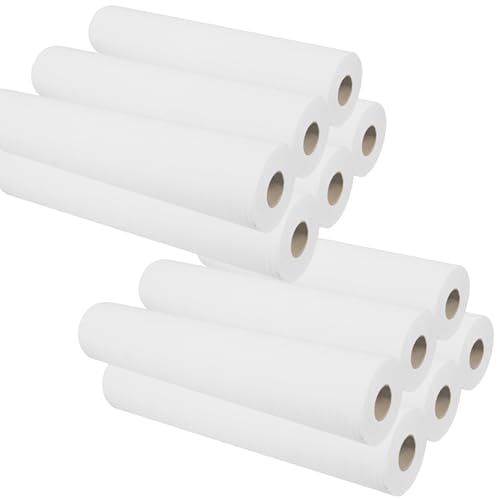 DSTOCK60 - Untersuchungsbettlaken – 12 Stück – weiß glatt – 70 x 120 cm – 50 Formate – reine Watte – hergestellt in Frankreich von DSTOCK60