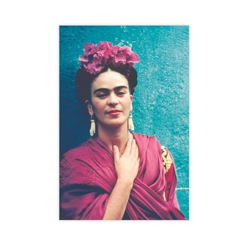 Poster "Frida Kahlo" (4) auf Leinwand, Schlafzimmer, Dekoration, Landschaft, Büro, Raumdekoration, Geschenk, 30 x 45 cm von DSTRJ