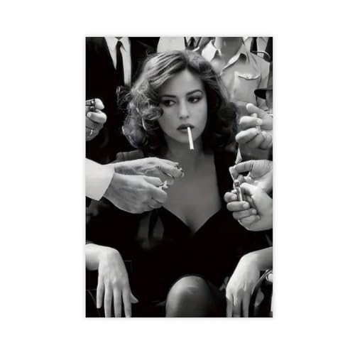 Poster "Schauspielerin Monica Bellucci" (9) auf Leinwand, Schlafzimmer, Dekoration, Landschaft, Büro, Raumdekoration, Geschenk, 30 x 45 cm von DSTRJ
