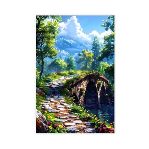 Poster mit ländlicher Landschaft, 2 Leinwand-Poster, Schlafzimmer, Dekoration, Landschaft, Büro, Raumdekoration, Geschenk, 30 x 45 cm Poster mit ländlicher Landschaft, 2 Leinwand-Poster, Schlafzimmer, Dekoration, Landschaft, Büro, Raumdekoration, Geschenk, 30 x 45 cm von DSTRJ