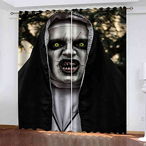 DSVNNZ 3D Kinderzimmer Verdunkelungsvorhänge Zombie-Charaktere im Film mit Ösen Polyester Schallschutz Vorhang Geeignet Für Wohnzimmer Schlafzimmer Badezimmer Gardinen 2 Stück B70 x H160 cm von DSVNNZ