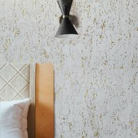 Echter Naturkork Tapete Wandbekleidungen Weiß Gold Metallic Strukturierte Bespannung von DSVinteriors