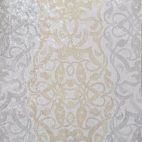 Fresko Mosaik Grau Weiß Gold Metallic Faux Fischschuppen Strukturierte Tapete 3D von DSVinteriors