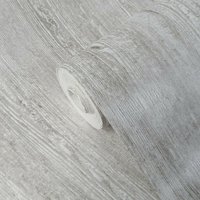 Industrieller Glanz Graubraun Metallic Faux Distressed Holz Strukturierte Tapete 3D von DSVinteriors