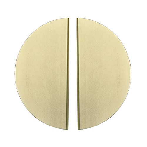 2 Stück Halbkreis Schränkeknöpfe Halbmond Schubladengriff Aluminiumlegierung dekorative Tür Schrankgriff für Schrank,Kleiderschrank,Bücherschrank,Schminktisch (gold,Length 145mm) von DSWZLQDXB