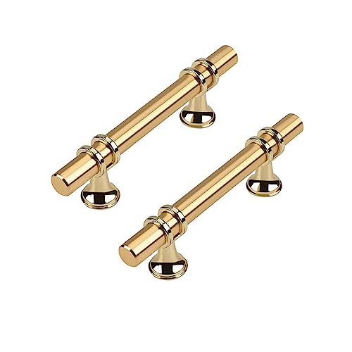 2 Stück Möbelgriffe rostfreier Stahl Schiebetürgriff für küchenschränke Gold Türgriffe Schubladengriff ziehen StangenKnöpfe (Hole spacing 64mm) von DSWZLQDXB