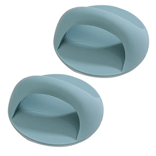 2 Stück Selbstklebender Griff für Glasschiebetüren Mehrzweck Schrank Schublade Schiebetür Fenstergriff Schiebetürgriff PVC Zieht Türklinken Kein Stanzen Möbelknöpfe (S,blue) von DSWZLQDXB