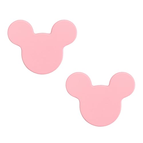 2 Stück Türknöpfe für Kinder Bunte Möbelgriffe Aluminiumlegierung Schrankknöpfe Mehrfarbig SchubladeKnauf für Schränke,Innentüren,Wohnzimmer,Form der Maus Design (pink) von DSWZLQDXB