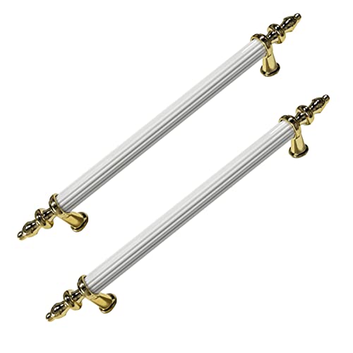 2 Stücke Schrankgriff Weißes Gold Möbelgriffe Aluminiumlegierung Küchenschrank Schrank Türgriff Zugknöpfe Kommode Schubladengriff Stangengriff Küchenschrank Ziehgriffe Knauf (Hole distance 224mm) von DSWZLQDXB