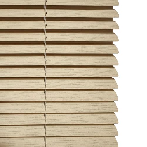 Aluminium Jalousette Holzmaserung glänzende Klinge Horizontal Jalousien Für Fenster Venezianische Jalousette Verdunkelnde Sichtschutz-Sonnenschutz,Fensterjalousie (Oak,W160cm×H220cm) von DSWZLQDXB