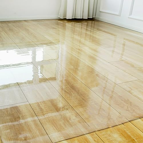 Bodenschutzmatte Transparent Stärke 1.5 mm Schutzmatte Schonmatte rutschfest für Hartböden Bürostuhlunterlage PVC Rechteck Teppichbodenschutz (160x180cm) von DSWZLQDXB