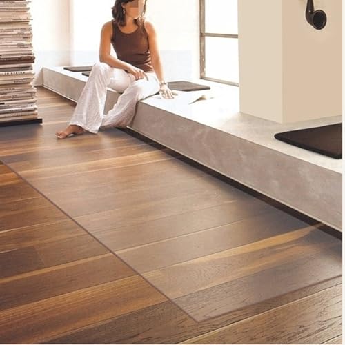 Bürostuhlunterlage Bodenschutzmatte PVC,Bodenmatte Stuhlunterlage Transparent,Teppichbodenschutz Stärke 1.5 mm,Bodenschutzmatte für Hartböden Büro,Küche (70x300cm) von DSWZLQDXB