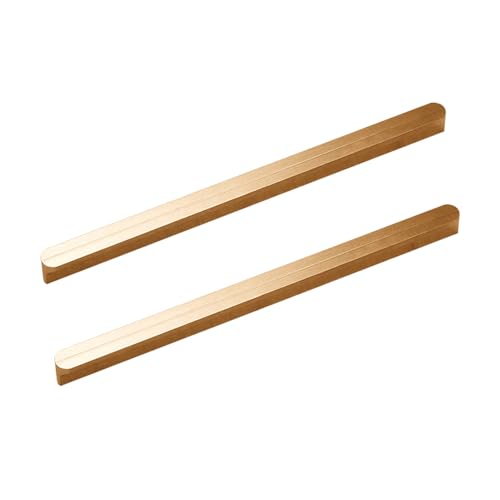 DSWZLQDXB 2 Stück Möbelgriffe Aluminiumlegierung Küchenschrank Schublade Türknöpfe StangenKnöpfe Relinggriff Türknäufe Wohnzimmer,Schlafzimmer,Kommode Kabinett (gold,Hole pitch 96mm) von DSWZLQDXB