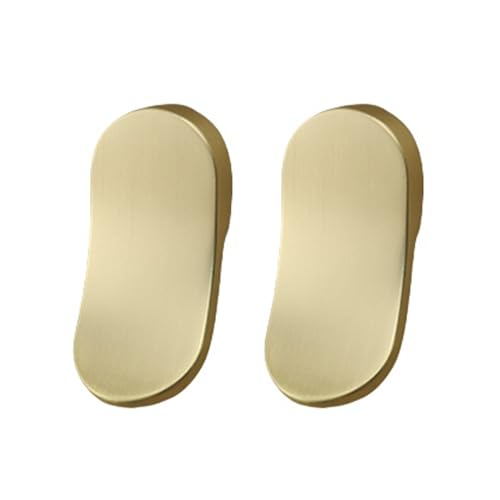 DSWZLQDXB 2 Stück Möbelgriffe Bunter kleiner Griff Küchenschrank Kopf Zugknöpfe Türgriff Zink-Legierung Kommode Schubladengriff Stangengriff Küchenschrank Ziehgriffe Knauf (Brushed gold) von DSWZLQDXB