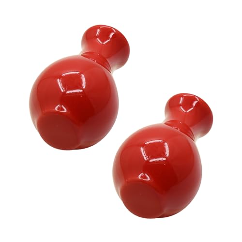 DSWZLQDXB 2 Stück Möbelgriffe Einloch Porzellan Keramikgriff Mehrfarbig Vasen-Design Design Türknöpfe für Kinder Niedlicher SchubladeKnauf Schrankknöpfe für Schränke,Wohnzimmer (red) von DSWZLQDXB