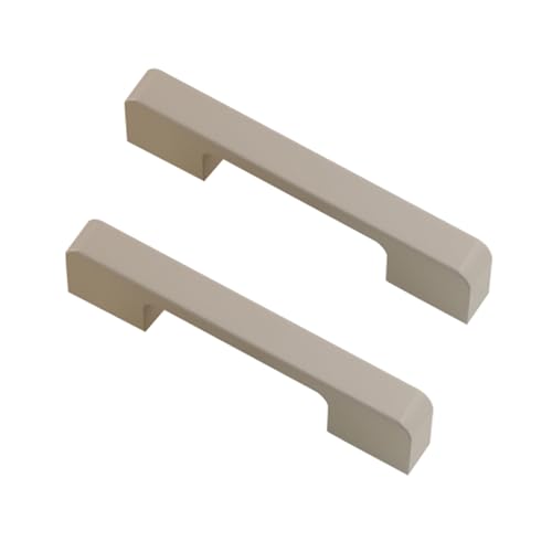 DSWZLQDXB 2 Stück Möbelgriffe Küchenschrank Mehrfarbig Türgriff Massive Aluminiumlegierung Zugknöpfe Kommode Schubladengriff Stangengriff Ziehgriffe Knauf (Light grey,Hole pitch 128mm) von DSWZLQDXB