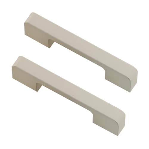 DSWZLQDXB 2 Stück Möbelgriffe Küchenschrank Mehrfarbig Türgriff Massive Aluminiumlegierung Zugknöpfe Kommode Schubladengriff Stangengriff Ziehgriffe Knauf (Light grey 1,Hole pitch 96mm) von DSWZLQDXB