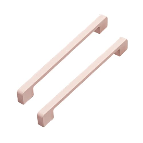 DSWZLQDXB 2 Stück Möbelgriffe Küchenschrank Rosa Schrank Türgriff Aluminiumlegierung Zugknöpfe Kommode Schubladengriff Stangengriff Küchenschrank Ziehgriffe Knauf (Hole spacing 192mm) von DSWZLQDXB