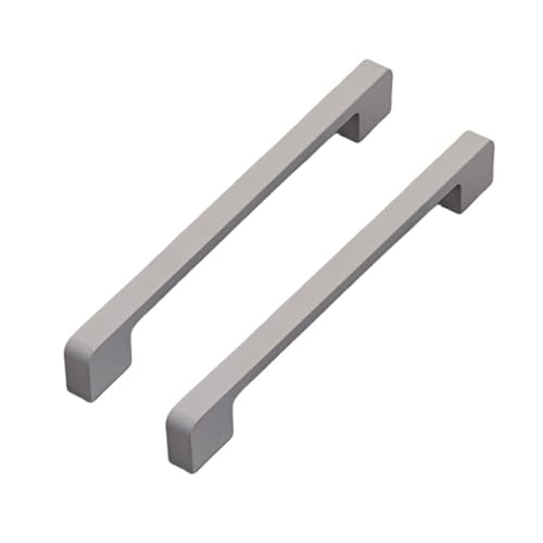 DSWZLQDXB 2 Stück Möbelgriffe Küchenschrank Schrank Türgriff Aluminiumlegierung Zugknöpfe Grey Kommode Schubladengriff Stangengriff Küchenschrank Ziehgriffe Knauf (Hole spacing 192mm) von DSWZLQDXB