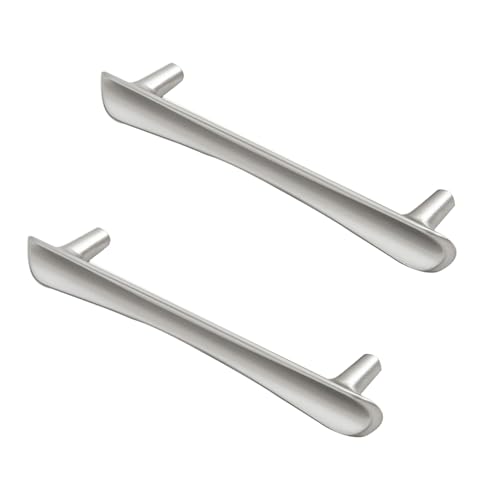 DSWZLQDXB 2 Stück Möbelgriffe Schrank Türgriff Zink-Legierung Zugknöpfe Kommode Schubladengriff Stangengriff Küchenschrank Ziehgriffe Knauf (silver,Hole pitch 96mm) von DSWZLQDXB
