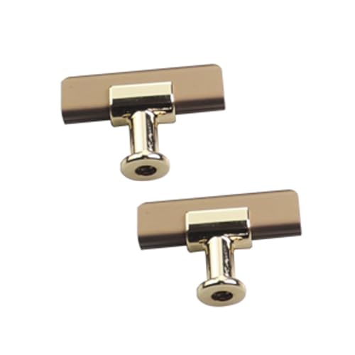 DSWZLQDXB 2 Stück Möbelgriffe Zink Aluminium Küchenschrank Schubladengriff Europäischer Stil ziehen StangenKnöpfe Relinggriff Türknäufe Kommode (Brown,Single hole) von DSWZLQDXB